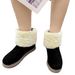 Women's With Fleece Lining, Thickened, 2023 Winter New Mid-Calf Warm Cotton Shoes, Flat Sole Furry Snow Boots For Women_vogvips.com