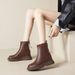 Inner Height Increasing Martin Women, Spring And Autumn 2024 New Style, Popular Short Boots, Super Hot Thick-Soled Slim_vogvips.com