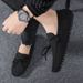 Bean shoes men's fashion casual shoes lazy man slip-on canvas shoes microfiber suede men's shoes_vogvips.com