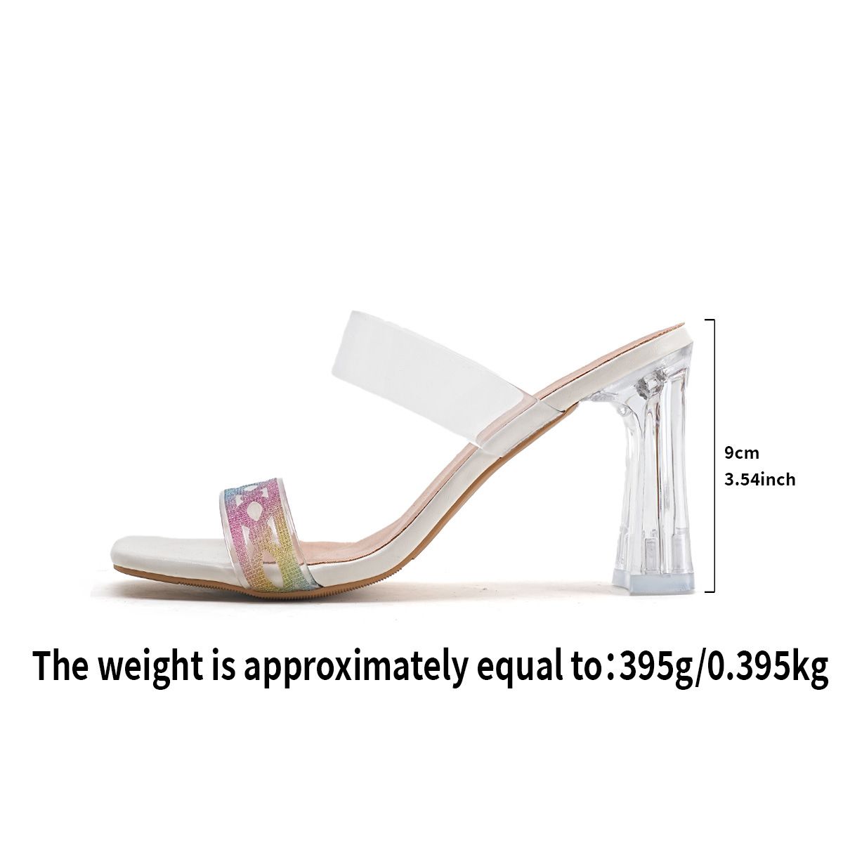 Summer Trendy One Strap High Heeled Sandals For Women Casual Stylish Plus Size Shoes Wear With Skirts_vogvips.com