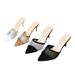 New Pointed-toe Stiletto Sandals Rhinestones, Comfortable For Outdoor Wear, Open-toed, Breathable, Niche High-heeled_vogvips.com