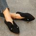 Large Size Fashionable Pointed Bow Decoration Flat Sole Single Shoe Comfortable And Versatile Bean Girl_vogvips.com