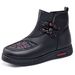 Women's Snow Boots Slip-On With Fleece Lining Soft Sole Middle-Aged And Elderly Mom Cotton Shoes For Women Winter_vogvips.com