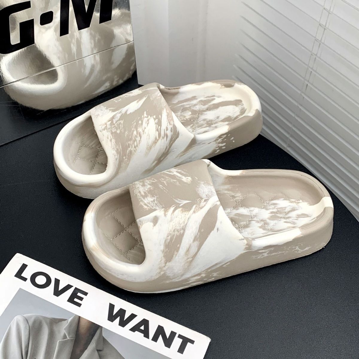 EVA One Strap Flip Flops Comfortable Non Slip Odor Resistant Soft Sole Summer Student Dormitories Home Use Shoes_vogvips.com