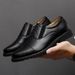 Euro Step Business Casual Three-Joint Security Uniform Work Black Four Seasons Leather Soft Sole Non-Slip Men's Shoes_vogvips.com
