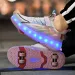 Kids Roller Skate Shoes Led Light Boys Girls With 4 Wheels Sport Sneakers Christmas Birthday Children Show Gift_vogvips.com
