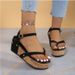 New Plus-size Women's Platform Wedge Sandals Nail Decoration_vogvips.com