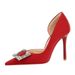 626-K75 European And American Style Banquet High-heeled Stiletto Ultra-high Heel, Shallow Mouth Women's Shoes, Satin_vogvips.com