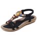Chenyang Bird 2024 New Ethnic Sandals Bohemian Beaded Large Size Flat Shoes_vogvips.com