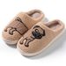 Cixi Cotton Women Indoor Cartoon Corgi Couple Warm Non-Slip Furry Slippers For Men_vogvips.com