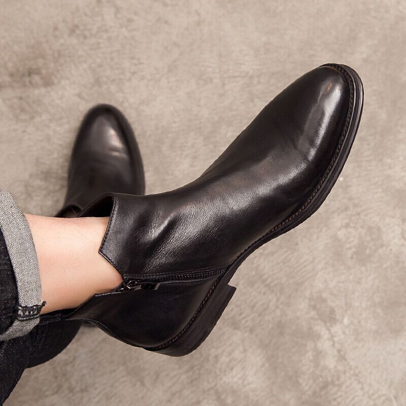 Soft Sole Soft Surface Casual Men's Boots Wind Leather Fashion Martin Boots Warm Fashion Men's Boots_vogvips.com