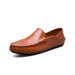 Men's Summer Breathable New Versatile Genuine Leather Men's Shoes Casual Foot Pedals Bean Soft Sole Lazy Business_vogvips.com
