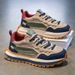 Spring 2025 New Breathable Casual Sneakers Non-Slip Soft Sole White Men's Trendy Dad Shoes_vogvips.com