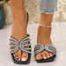 Summer 2026 Rhinestone Flat Slippers for Women European American Style Fashionable Cross-Over Flip Flops plus Size Women's Shoes_vogvips.com