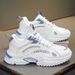 Men's Summer Breathable 2025 New Youth Sports Mesh Running Casual White Thick Sole Dad Trendy Shoes_vogvips.com