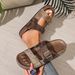 Plus Size Double Breasted Platform Slippers, New Summer Style, European And American Style, Unisex Round Toe Slippers_vogvips.com