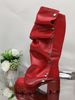 Women's Shoes New High Heels Thick Bottom Round Head Metal Rivets Two Way Wear Pile Knee High Boots Large Size Women's Shoes_vogvips.com