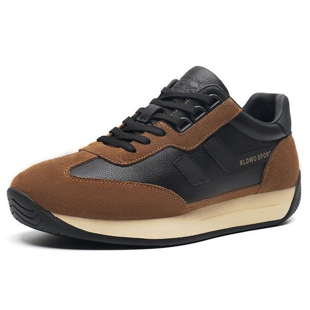 Men's Retro Running Shoes - Non-Slip Platform Sneakers, Classic Black Dad Shoes For Casual & Sports_vogvips.com