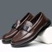 Autumn Casual Leather Versatile Business Korean British Style Youth Trend Loafers Men's Driving Shoes_vogvips.com