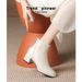 Women's Genuine Leather 2022 New Three Colors Black French Style Short Thick High Heel Spring Autumn Single Boots Fleece_vogvips.com