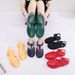 Summer Fashion Candy Color Closed-Toe For Women, Outdoor Plastic Flat With Hollow Out Buckle, Roman Beach Sandals_vogvips.com
