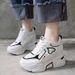 Women's Shoes Invisible Height Enhancing Dad Shoes All Match Platform Thick Soled Student Leisure Sports Smart Single Shoes_vogvips.com