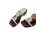 Women's Sheepskin Square Toe Open Toe Sandals Retro Bohemian Style Flat Slippers New Style_vogvips.com
