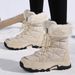 Snow Boots For Women, Winter Warmth, Outdoor Mid Boots, Skiing Cotton Shoes For Women_vogvips.com