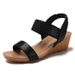 Women’s Shoes Wedge Sandals For Women New Ethnic Style Pressure Diamond One Strap Open Toe Versatile Rome_vogvips.com