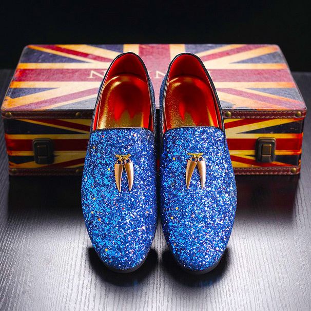 Men's breathable shoes bright leather casual fashion loafers_vogvips.com