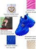 7cm Height-Increasing Outdoor All-Season Fashion Casual Sports Shoes 3D DIY Detachable Metal Gold Heart Decoration Chain_vogvips.com