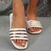 Wholesale Cross-border Women's Shoes, Ladies' Fashion Slippers, Classic And Versatile, With Metal Decoration,_vogvips.com