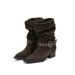 Voyage Suede Retro Mid-Calf Pointed Toe 2025 New Solid Color Knight Ankle Mid-Heel Wrinkled Western Cowboy Slouch Boots_vogvips.com