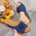 2025 Spring/Summer New Style Slope Heel Open Toe Outerwear Slippers For Women, Cool Drag, Large Size Women's Shoes_vogvips.com