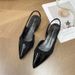 Elegant Pointed Commuter High Heels French Patchwork Mature Style 2025 New Shallow Mouth Closed Toe Sandals For Women_vogvips.com