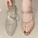 Cooling Korean Crystal Sandals For Women, Chunky Heel Soft-soled Jelly Shoes, Fashionable Internet Celebrity Non-slip_vogvips.com