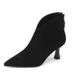 Pointed Toe Short For Women 2025 Autumn Winter New Martin Thin High Heel Ankle Elegant Versatile Fleece-Lined_vogvips.com