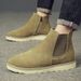 Chelsea Boots Men's Shoes Martin Boots High-top Style Retro Casual Shoes Medium-top Tooling Boots Leather Short Boots Men_vogvips.com