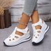 Cross-border Foreign Trade Plus-size Sandals, 2025 Spring New European And American Style Wedge Heel Roman Velcro_vogvips.com