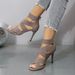 2023 New Large Women's Shoes Roman Windfish Mouth Tie Elastic High Heels Sandals For Women_vogvips.com