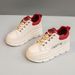 W3676 New White Shoes 2024 Autumn Inner Height Increase Thick Bottom Student Wear Resistant Casual Versatile Breathable Sneakers_vogvips.com