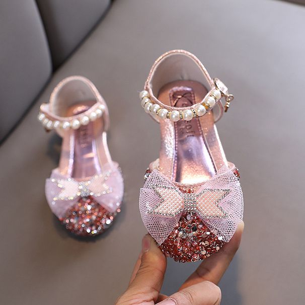 New Girls Princess Girls Bright Diamond Small Big Children Dance Show Shoes Single Shoes Leather Shoes_vogvips.com
