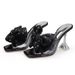 Women’s Shoes New Fashion Open Toe Sandals For Outdoor Wear Square Headed Flip Flops Stiletto High Heels With Flowers_vogvips.com