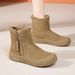 Soft Soled Thick Soled Snow Boots With Soft Leather, Women's New Fur Integrated Winter Boots, Warm Cotton Shoes_vogvips.com