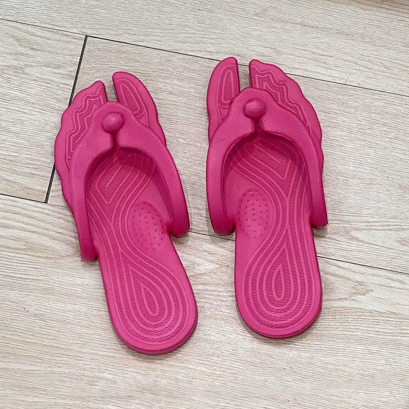 New Summer Folding Flip-Flops Business Trips Travel Portable Lightweight EVA Slippers Soft Bottom Beach Couple Slide_vogvips.com