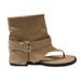 Clip Slip-On Boots 2025 Summer New Soft Leather Fashion Round Toe Personality Wedge Roman Sandals_vogvips.com
