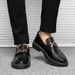 Le Fu Spring British Business Casual Lazy One Step Stepping Bean Leather Youth Versatile Formal Men's Shoes_vogvips.com