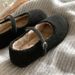 Style Women, Flat Plush Mary Jane Shoes, Fleece-Lined Evening Style, Fairy Ballet Furry Shoes For Wearing Outside_vogvips.com