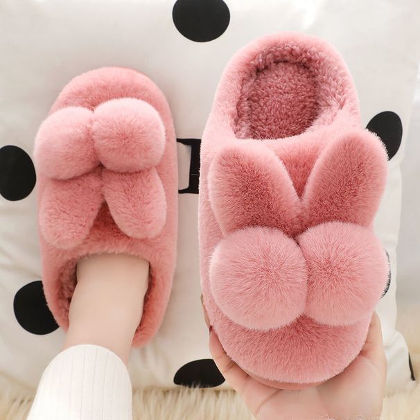 Women's Slippers Winter 2023 New Style Indoor Home Cute Plush Non-Slip Warm Maternity Cotton Shoes_vogvips.com