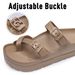 Shevalues Casual Women's Sandals With Arch Support Anti-slip Fashion New Slides Soft Sole Beach Slippers With Adjustable Buckle_vogvips.com